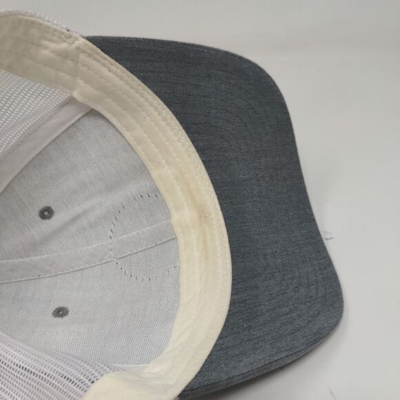 Richardson Mens Gnarlhorn Snapback Mesh Back Hat White Gray Adjustable - Picture 10 of 12